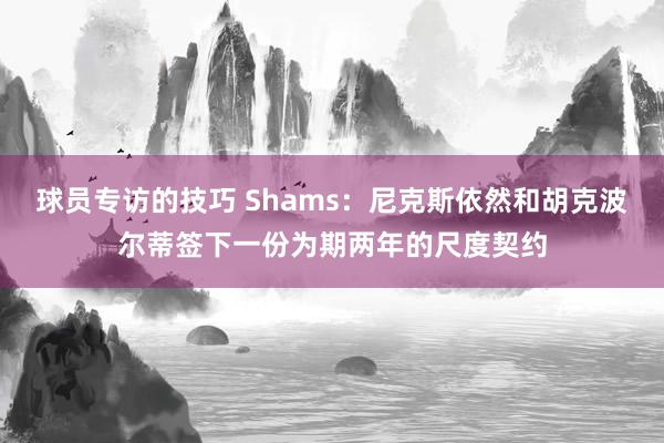 球员专访的技巧 Shams：尼克斯依然和胡克波尔蒂签下一份为期两年的尺度契约